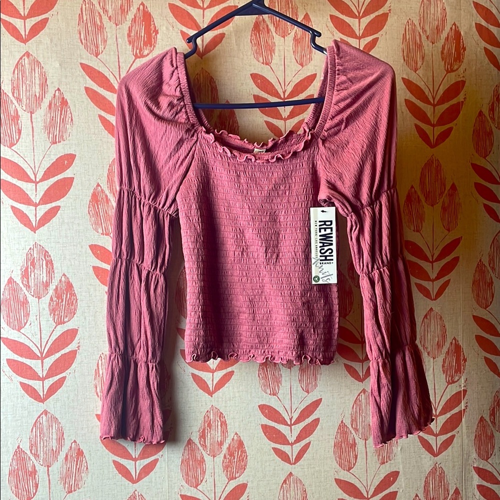 Rewash brand top is rose-pink! Size XS or S.